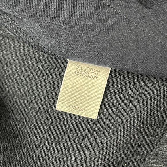 J Jill Essential Cotton Stretch Pants Women 10 Tall Elastic waist Pocket Pull-on - Picture 9 of 10